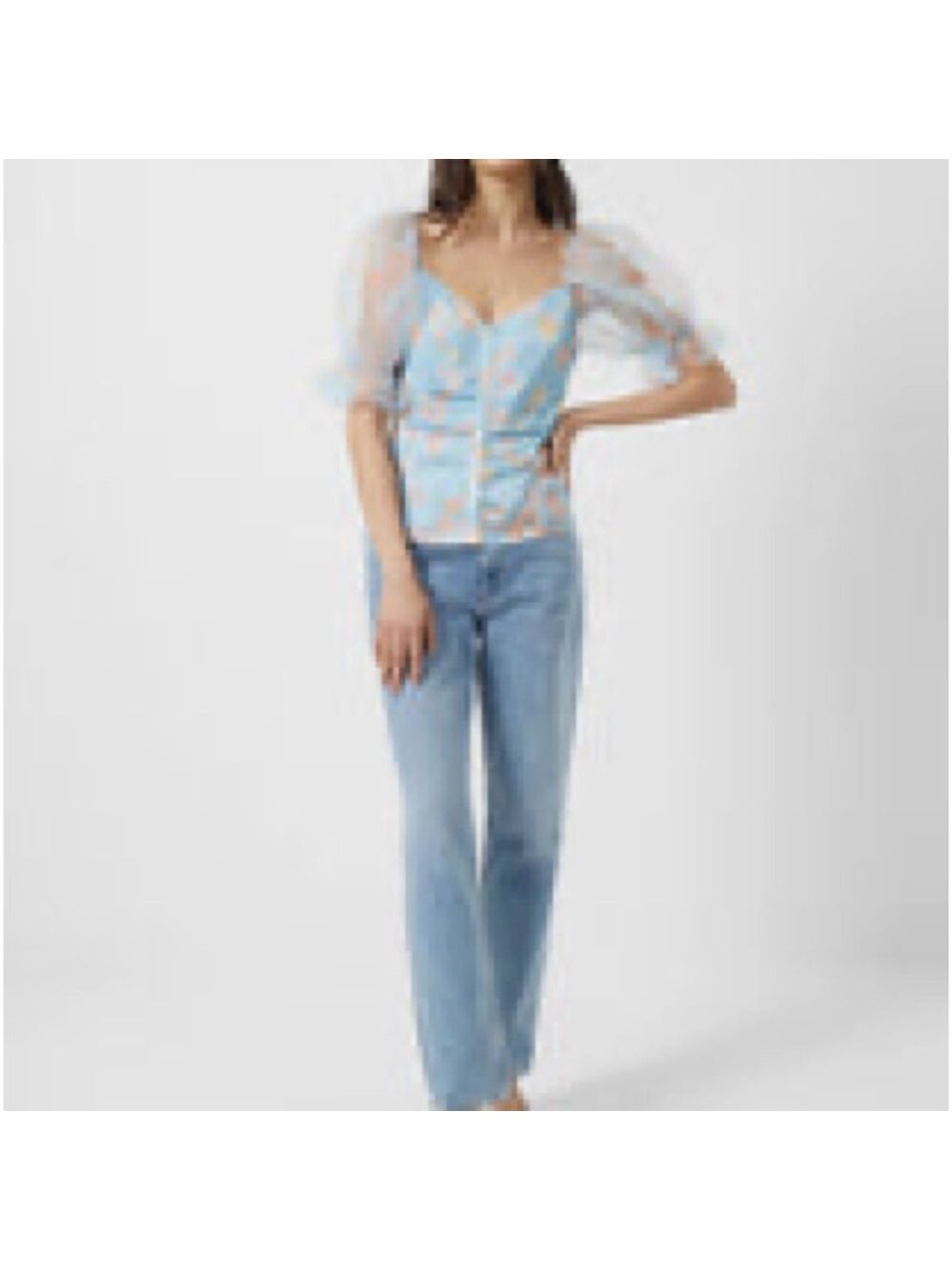 NWT $128 French Connection Diana Drape Top - Picture 2 of 7